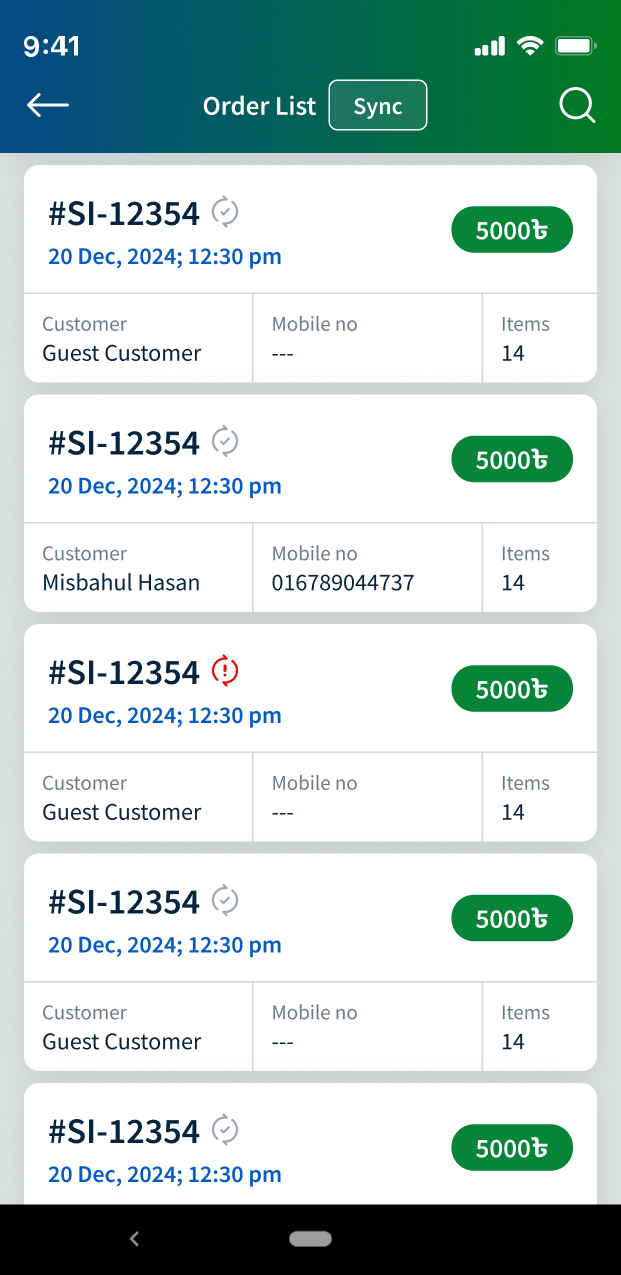 Sale Order List
